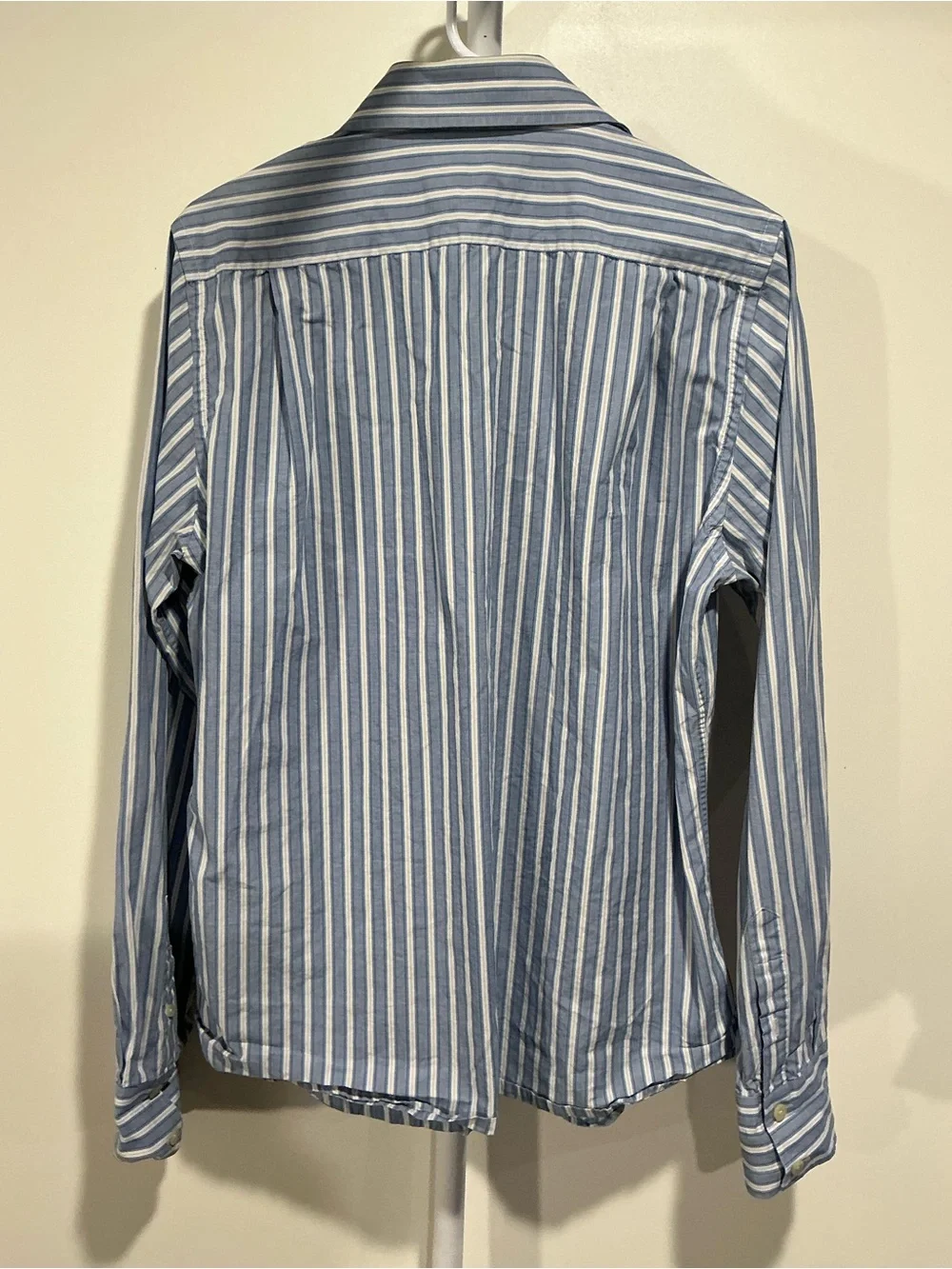 Abercrombie & Fitch Blue and White Vertical Stripe Dress Shirt